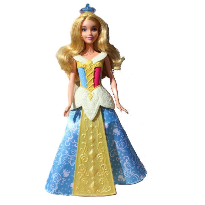 Poupée mannequin Disney Princesse Aurore robe enchantée, face bleue
