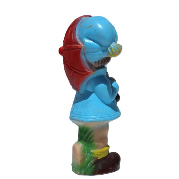 Pouet vintage fille au parapluie, profil droit