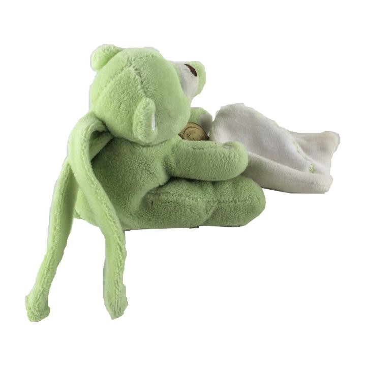 Doudou mouchoir Mon premier ourson, Doudou et Compagnie, vue de côté