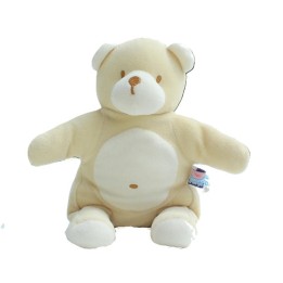 Peluche ours beige et blanc ,25cm,  Sucre D'Orge