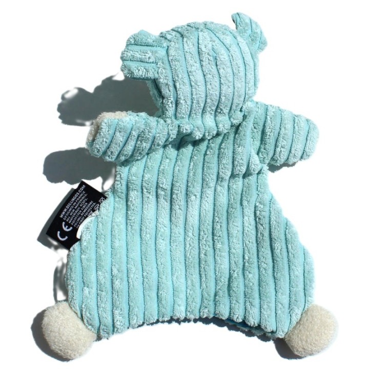Doudou illico l'ours polaire Les Déglingos, vue arrière
