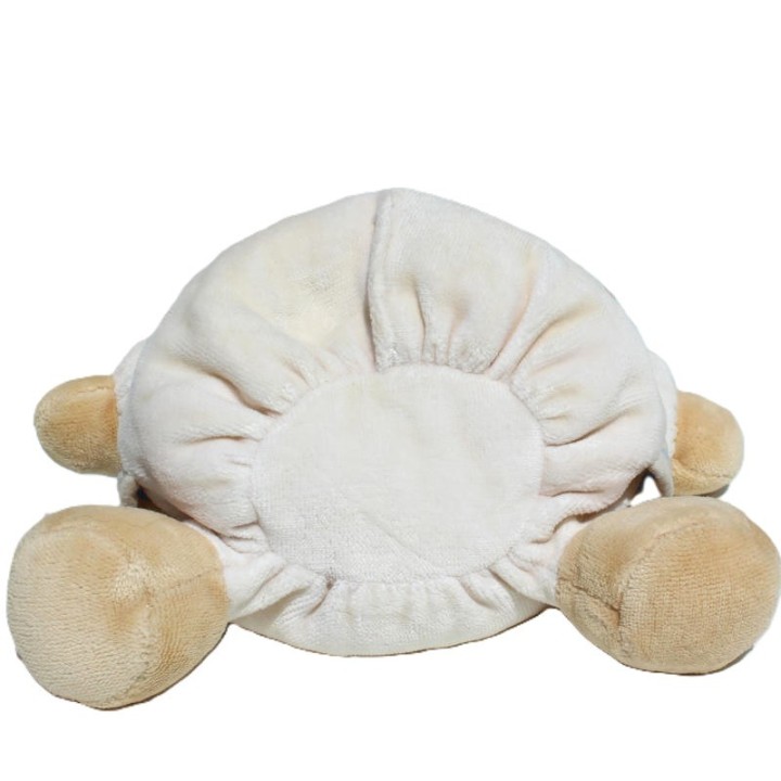 Doudou ours beige Takinou, tenue de marin, Histoire d'Ours, vue de dessous