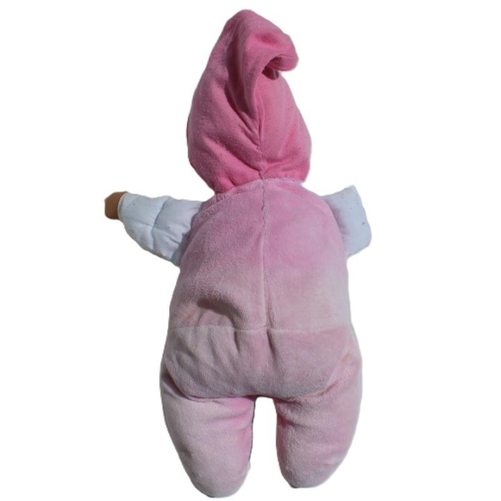 Doudou Babipouce combinaison rose, vue de dos.