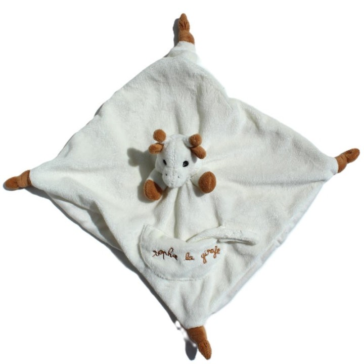 doudou plat Sophie la girafe, marque Vulli