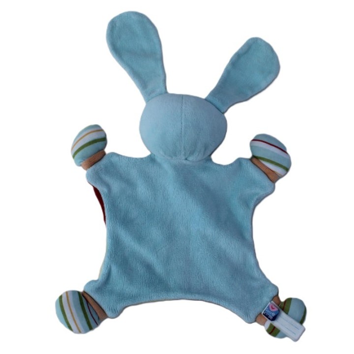 doudou plat lapin patchwork, Sucre d 'Orge, vue arrière
