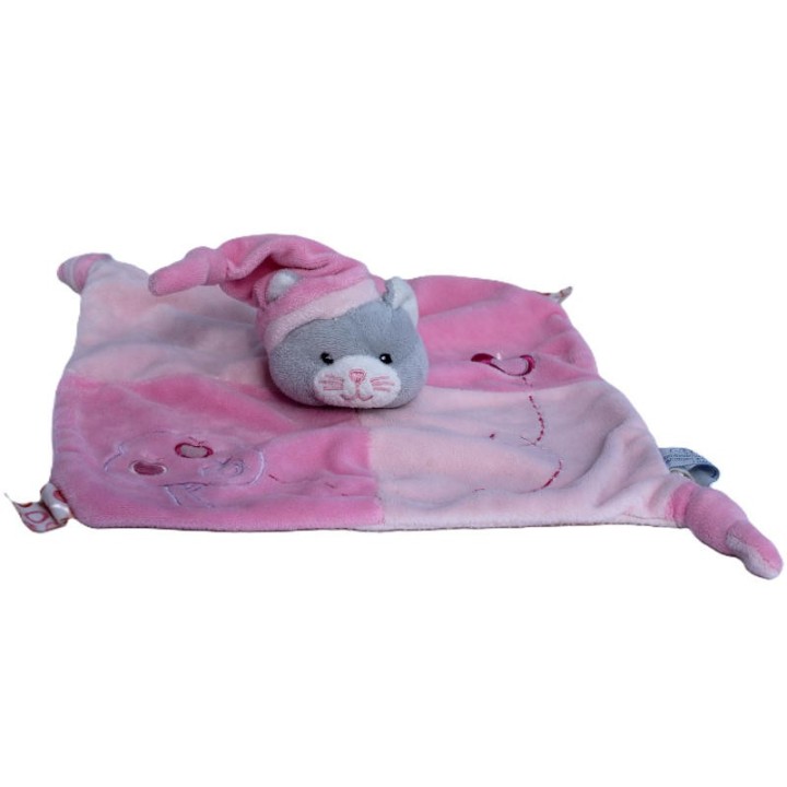 doudou plat chat rose bonnet, Gipsy